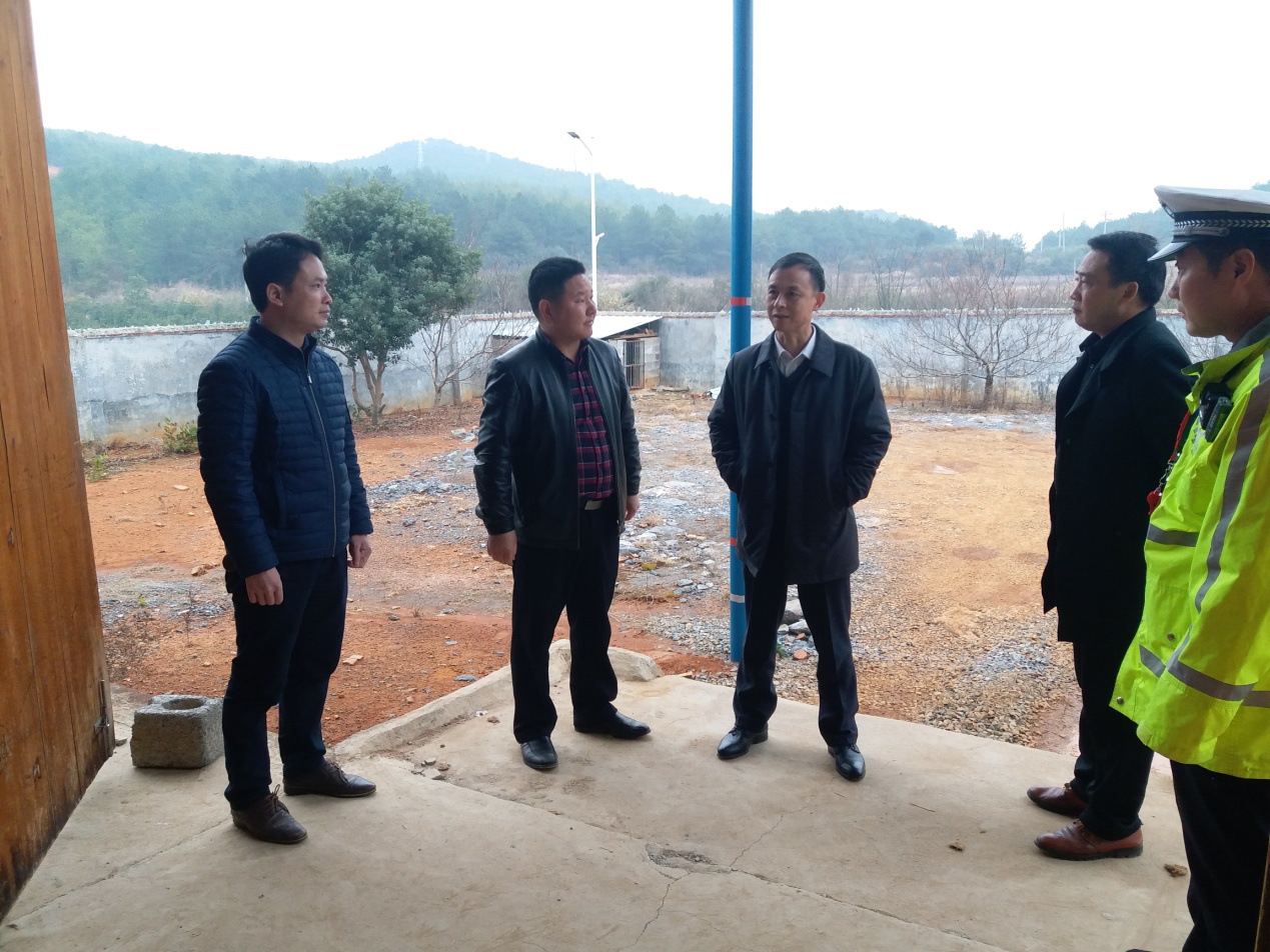 在大路铺镇207国道长下坡路段,廖树清指出,春节期间