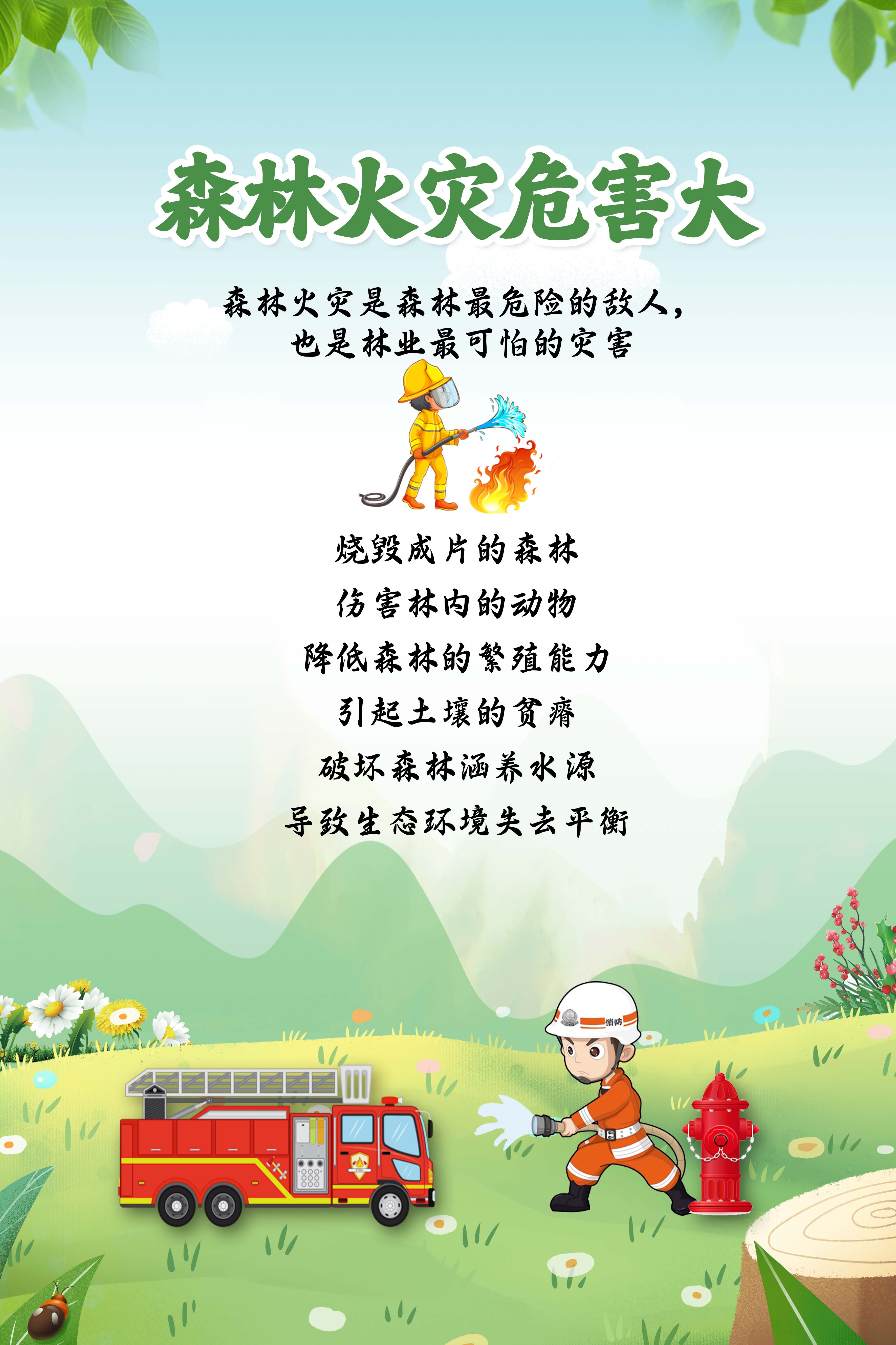 森林防火宣传海报